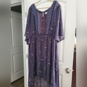 Xhilaration Purple Boho Dress